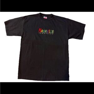 Vintage NEW Nashville Tennessee Black T-Shirt Size XL- Raised Stitch  Colorful!